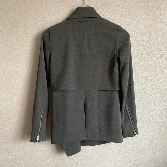 Aritzia Wilfred Mayet Blazer Jacket Moto Classy Minimalist Gray Women's XXXS - Picture 8 of 14